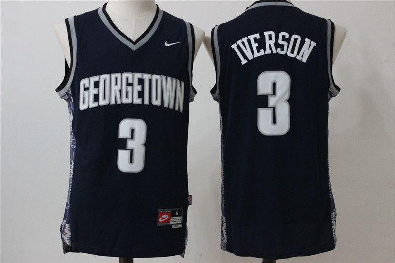 Men Philadelphia 76ers 3 Iverson Black Nike NBA Jersey